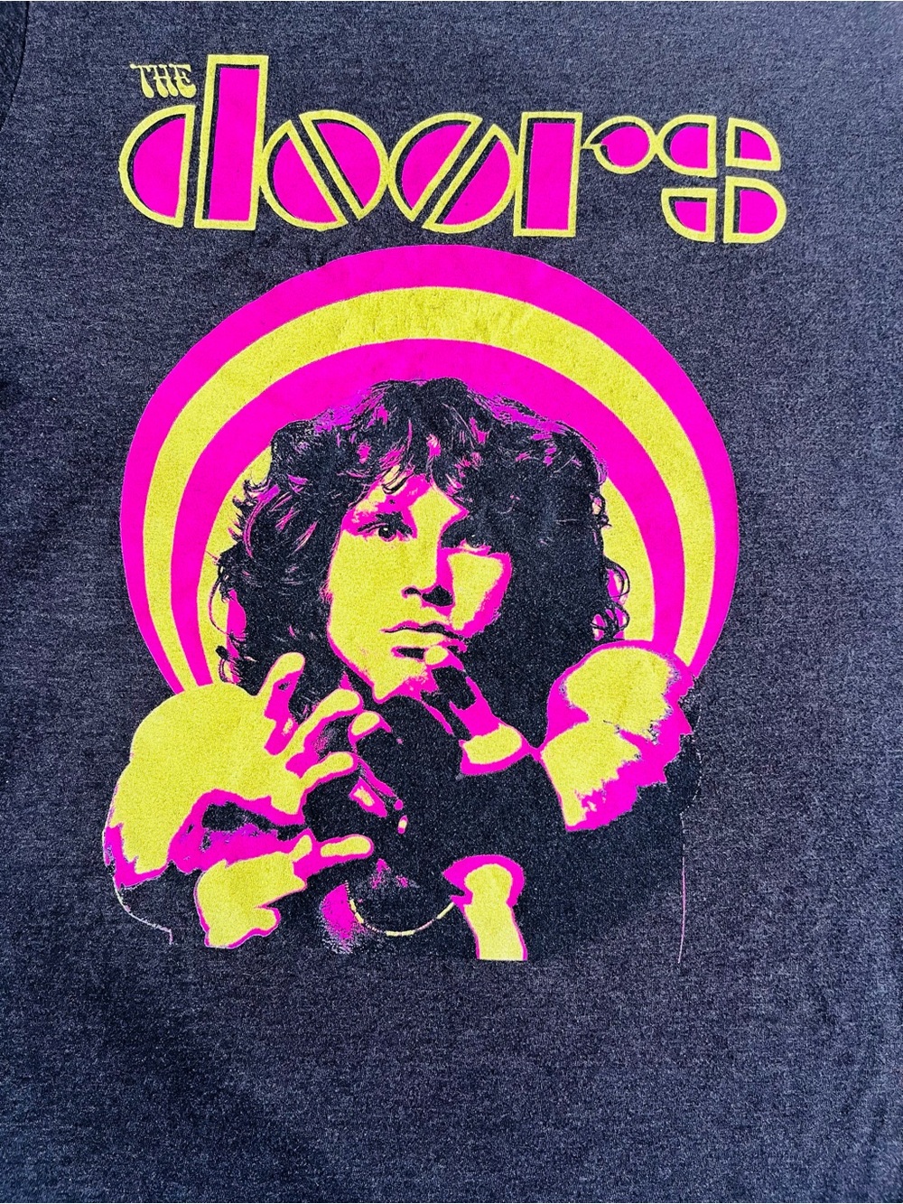 The Doors Gray Ladies Size Medium TShirt “ Psychedelic Jim” of Jim Morrison/EUC - Picture 3 of 6